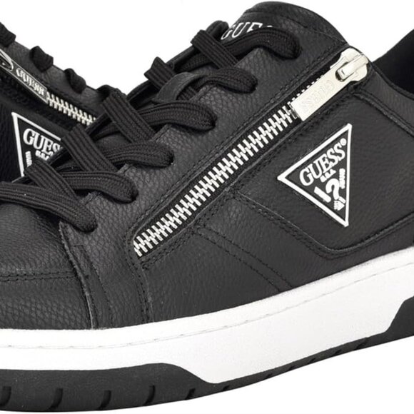BRAND NEW GUESS NUVIO MEN'S BLACK SNEAKERS WITH SIDE ZIPPER SIZE 9.5M $129 $AVE - Picture 1 of 6
